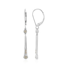 Boucles d'oreilles en platine et Diamant chocolat PK (KM by Juwelo)