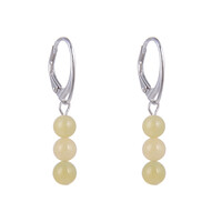 Boucles d'oreilles en argent et Héliodore