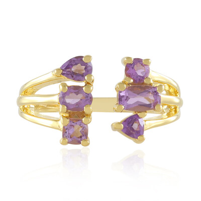Bague en argent et Améthyste Rose de France