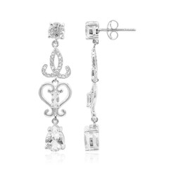 Boucles d'oreilles en argent et Topaze blanche