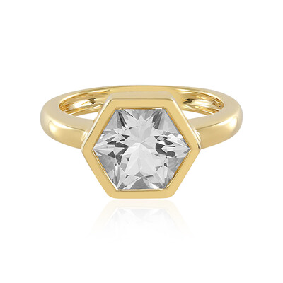 Bague en argent et Topaze blanche