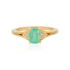 Bague en argent et Emeraude de Russie