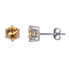 Boucles d'oreilles en argent et Citrine