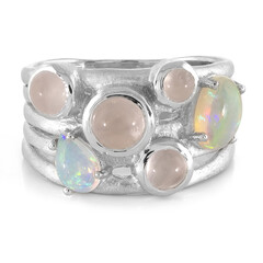Bague en argent et Opale Welo