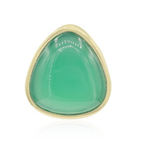 Pendentif en argent et Calcédoine verte