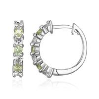 Boucles d'oreilles en argent et Topaze blanche