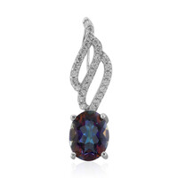Pendentif en argent et Quartz mystique violet