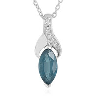 Collier en argent et Kyanite bleu pétrole
