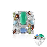 Bague en argent et Onyx vert