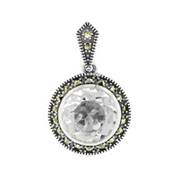 Pendentif en argent et Topaze blanche