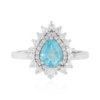 Bague en argent et Apatite bleue