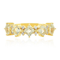 Bague en argent et Améthyste verte