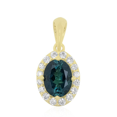 Pendentif en or et Indicolite du Brésil