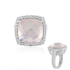 Bague en argent et Quartz rose
