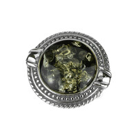 Bague en argent et Ambre baltique