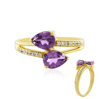 Bague en argent et Quartz azur