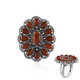 Bague en argent et Onyx rouge (Desert Chic)