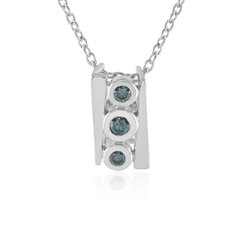 Collier en argent et Diamant bleu I2