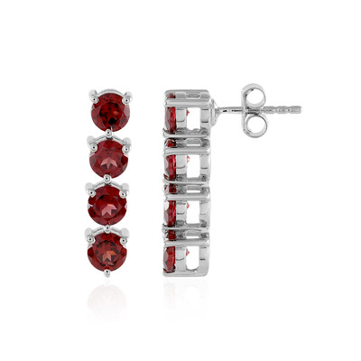 Boucles d'oreilles en argent et Grenat du Mozambique