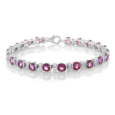 Bracelet en argent et Topaze mystique pourpre