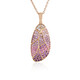 Collier en argent et Saphir parme (KM by Juwelo)