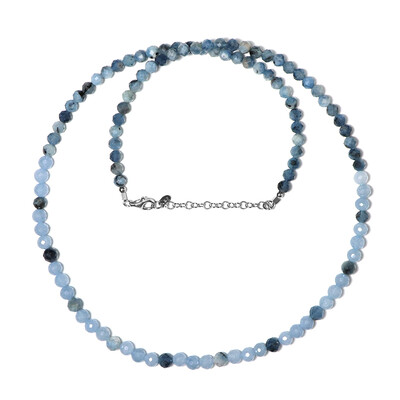 Collier en argent et Aigue marine mousse