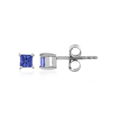 Boucles d'oreilles en argent et Saphir bleu