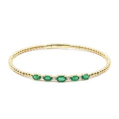 Bracelet en or et Emeraude de Zambie AAA (CIRARI)