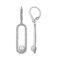 Boucles d'oreilles en argent et Perle de culture d'eau douce