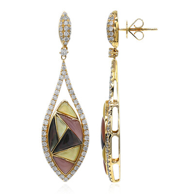 Boucles d'oreilles en or et Nacre (CIRARI)