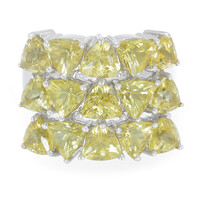 Bague en argent et Béryl jaune