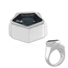 Bague en argent et Topaze bleu de Londres (de Melo)