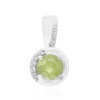 Pendentif en argent et Grenat démantoïde de Namibie
