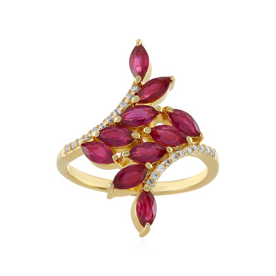 Bague en argent et Rubis de Madagascar