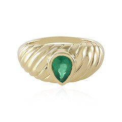Bague en or et Emeraude de Zambie AAA (de Melo)