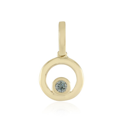Pendentif en or et Diamant SI2 Bleu ciel