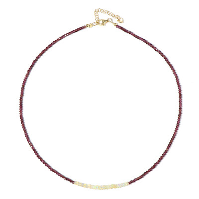 Collier en argent et Grenat magenta
