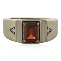 Bague en argent et Grenat d'Inde