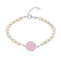 Bracelet en argent et Quartz rose (TPC)