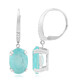 Boucles d'oreilles en argent et Quartz bleu pastel