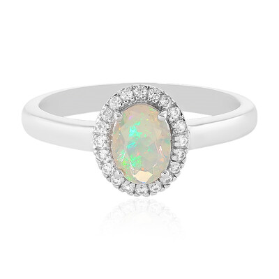 Bague en argent et Opale Welo