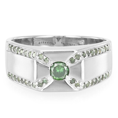 Bague pour homme en argent et Diamant fantaisie