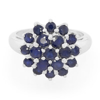 Bague en argent et Saphir bleu