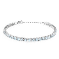 Bracelet en argent et Topaze bleu ciel
