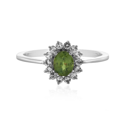 Bague en argent et Démantoïde de Russie