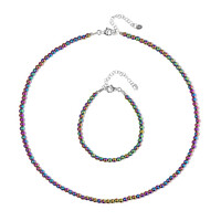 Parure en argent et Hématite mystique