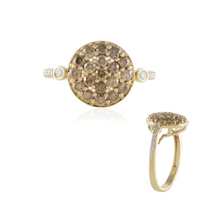 Bague en or et Diamant champagne I2 (de Melo)