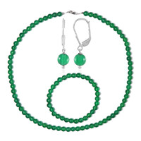 Parure en argent et Onyx vert