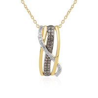 Collier en argent et Diamant champagne I3