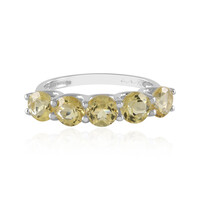 Bague en argent et Béryl jaune (de Melo)